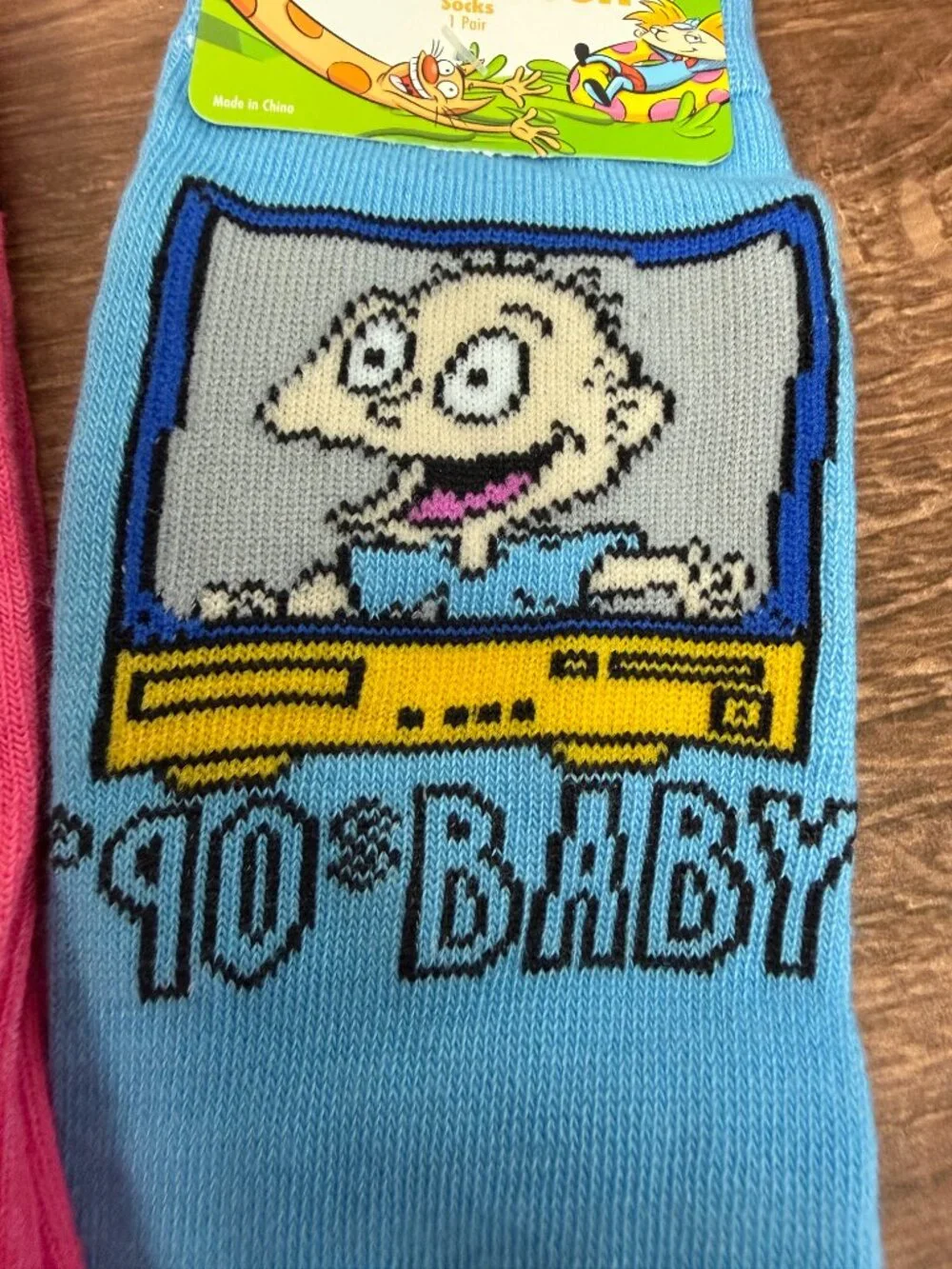 Rugrats Tommy & Chuckie Crew Socks NWT 2 Pair